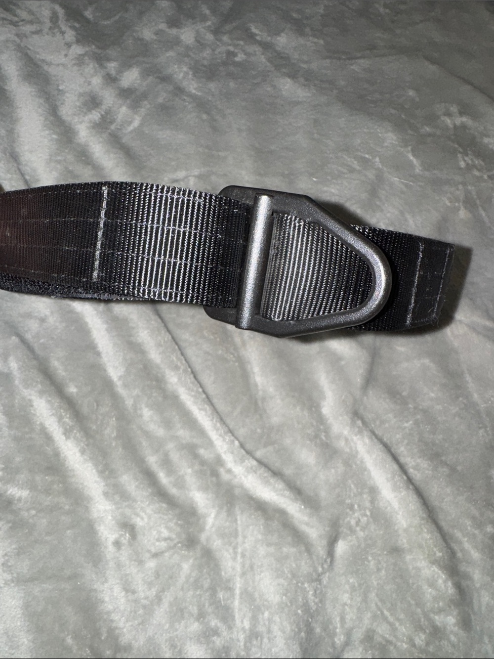 Black Tactical Web Belt with Heavy-Duty D-Ring